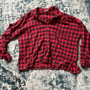 Vintage Feel Womens Flannel - Medium Red